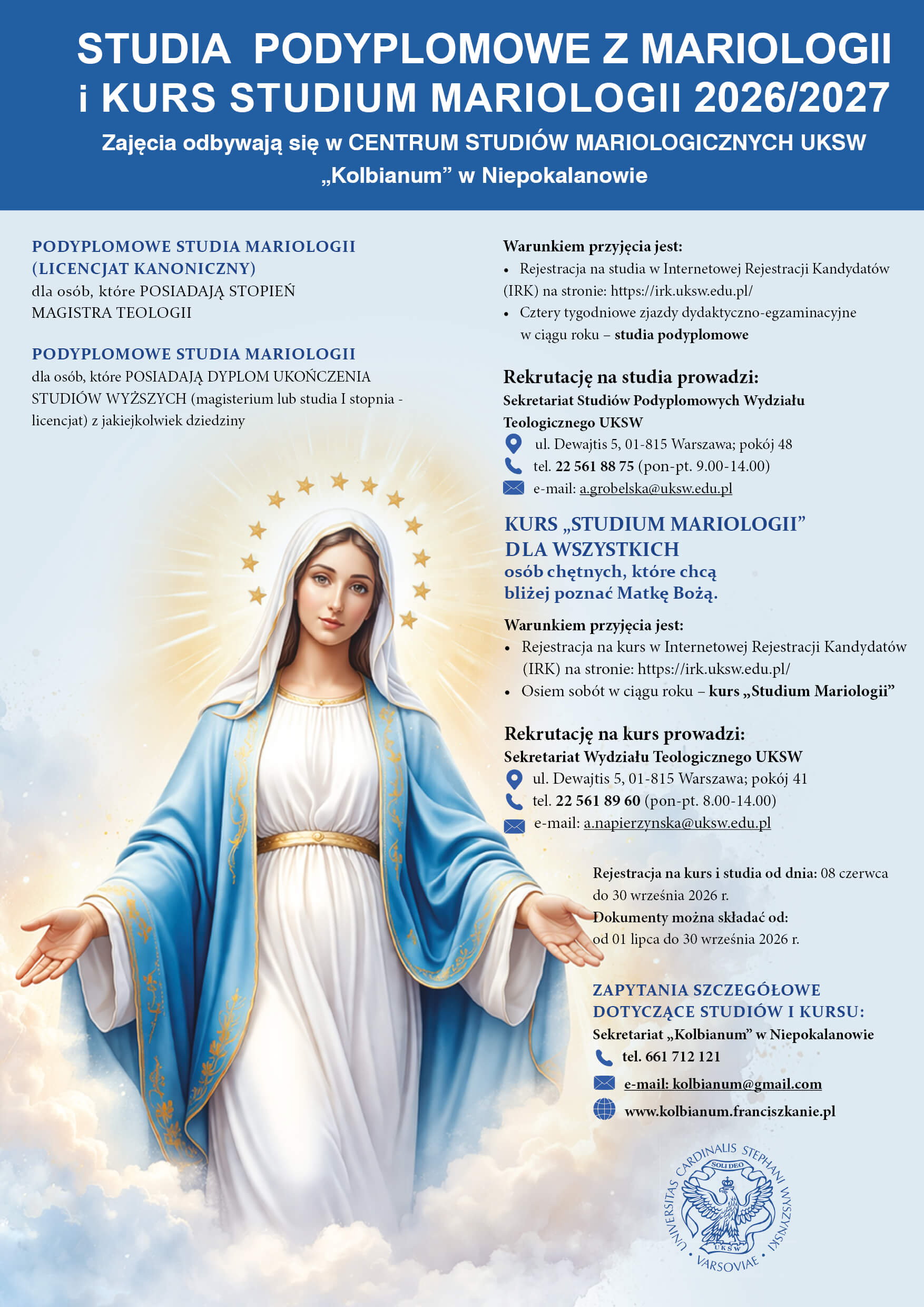 studia podyplomowe z mariologii