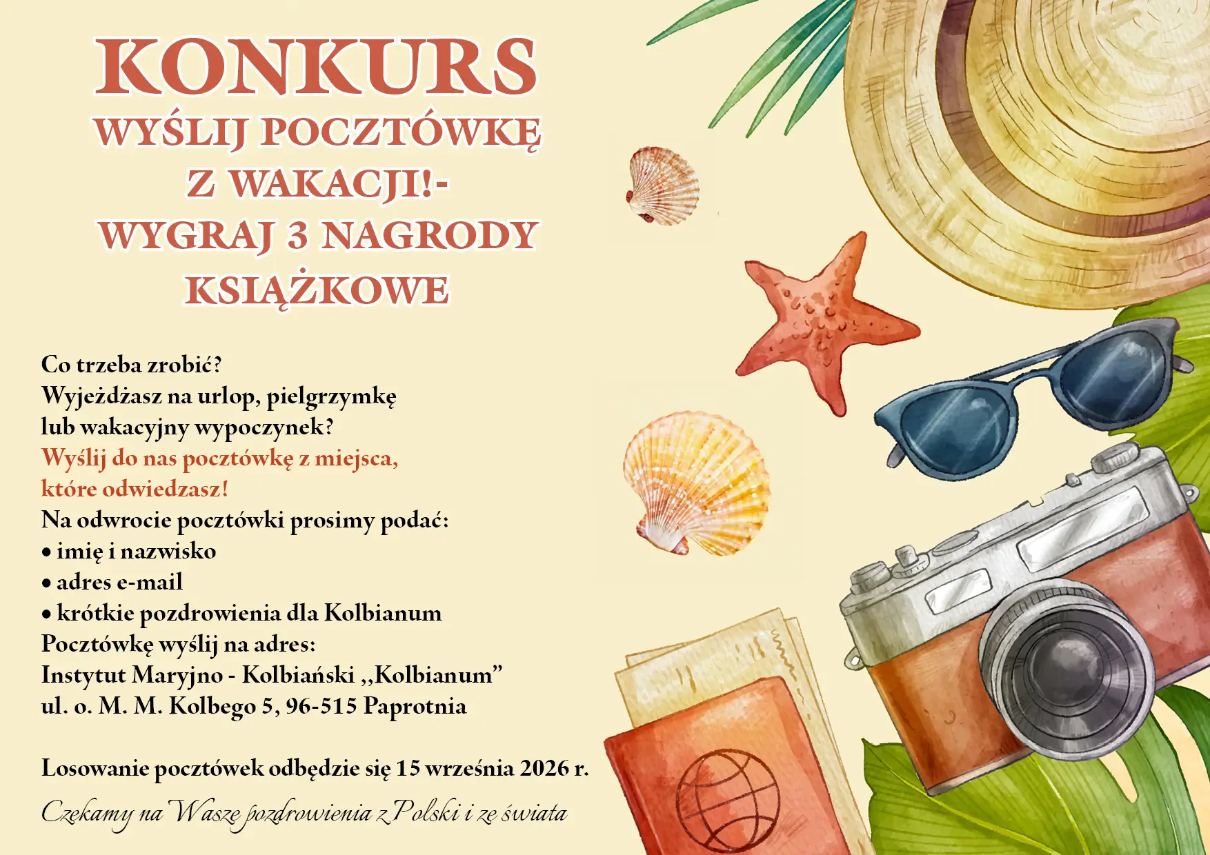 Konkurs z pocztówką w tle